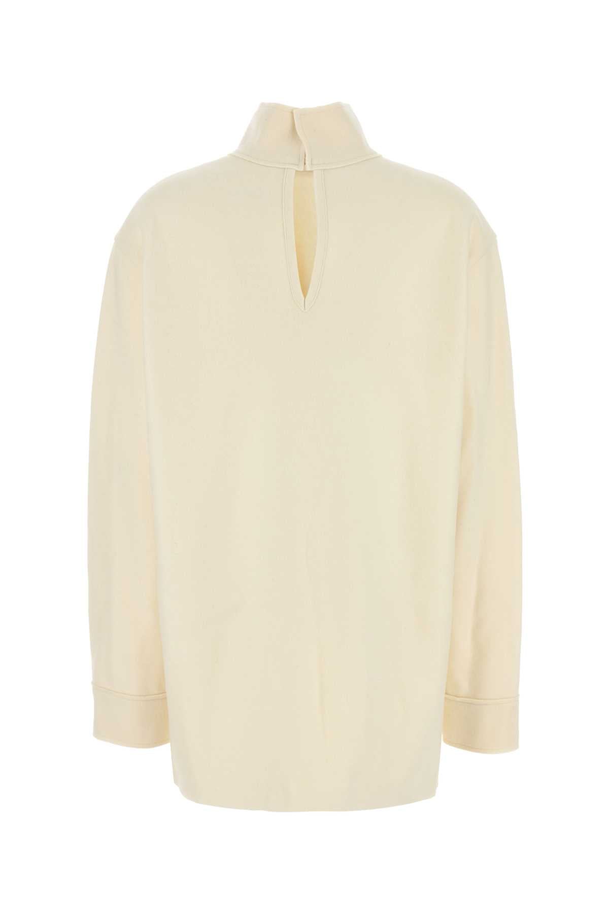Jil Sander Women Cream Wool Blend Blouse