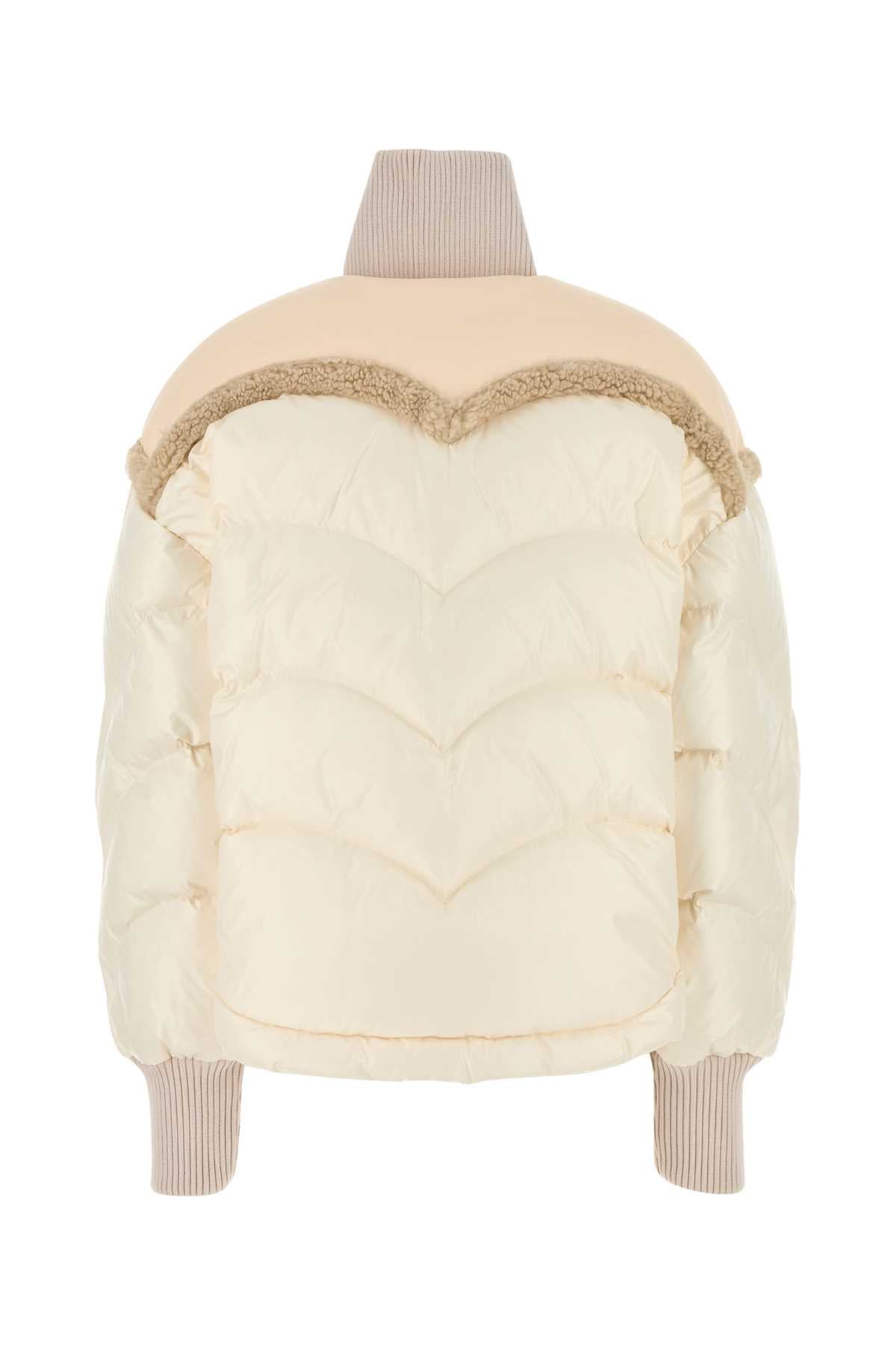 Khrisjoy Women Ivory Nylon Corazon Down Jacket
