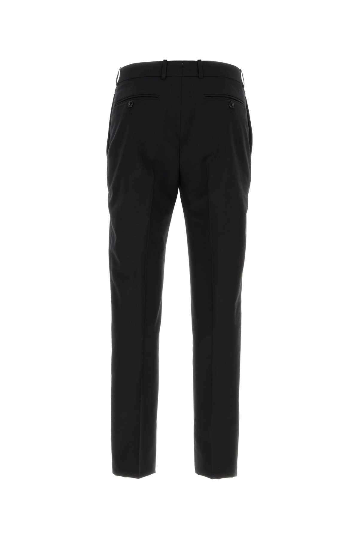 Alexander Mcqueen Men Black Gabardine Pant