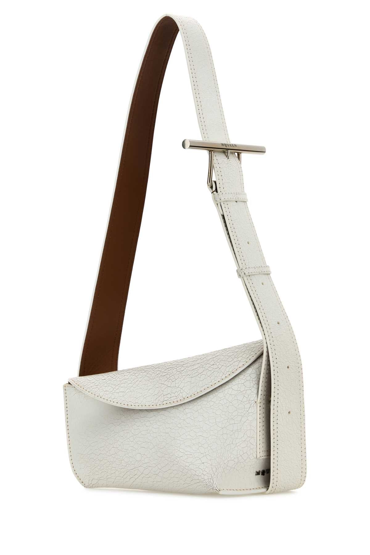 Alexander Mcqueen Women White Leather Sling Crossbody Bag