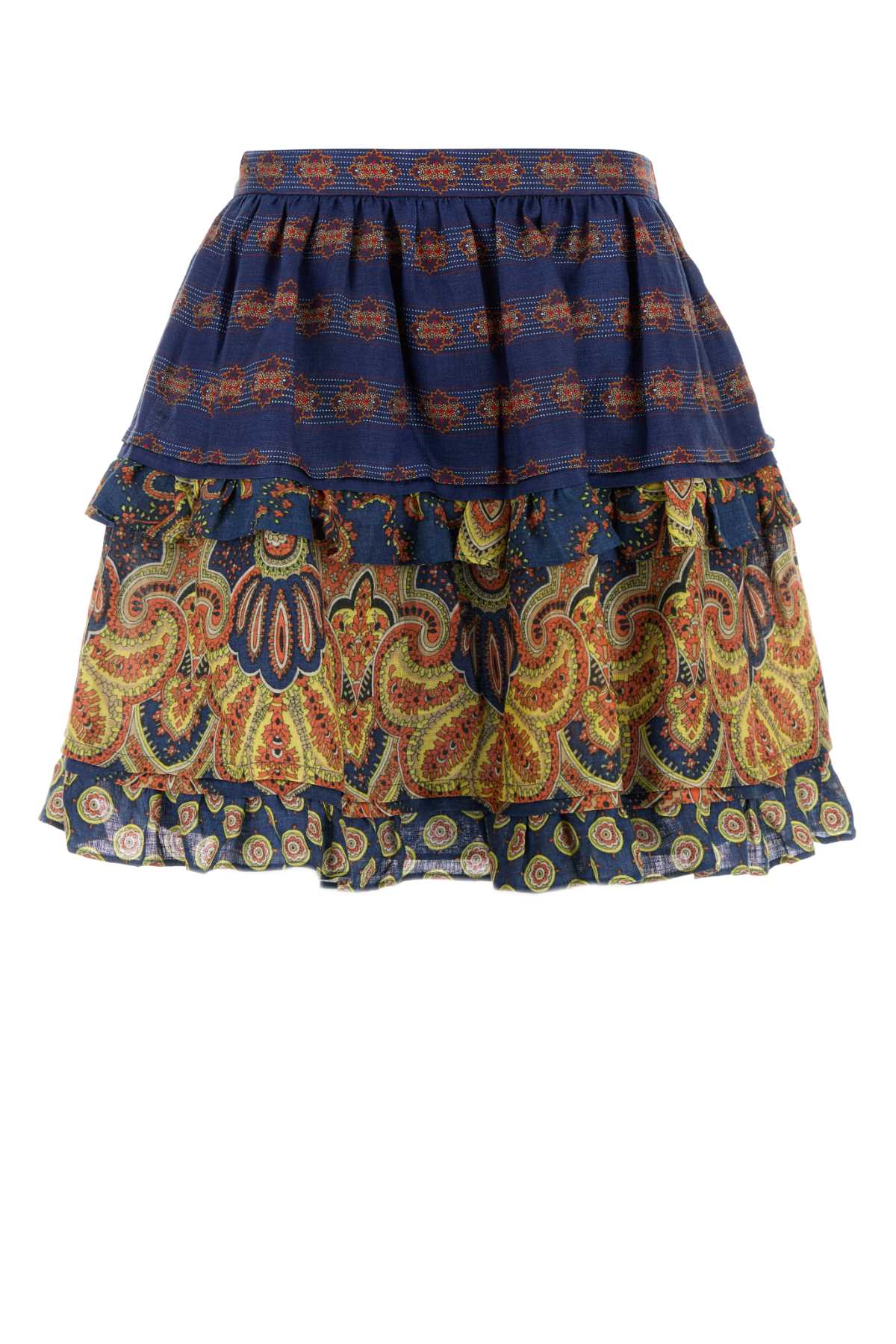 Valentino Garavani Women Printed Linen Skirt