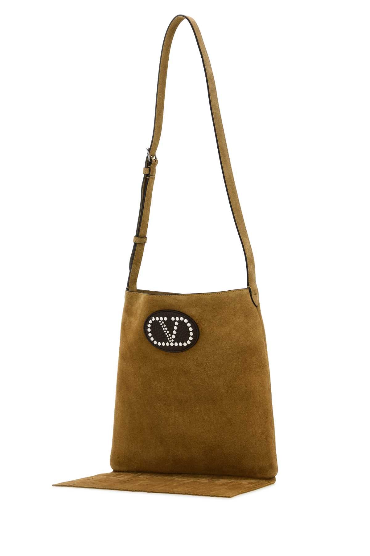 Valentino Garavani Women Beige Suede Nellcã´Te Crossbody Bag