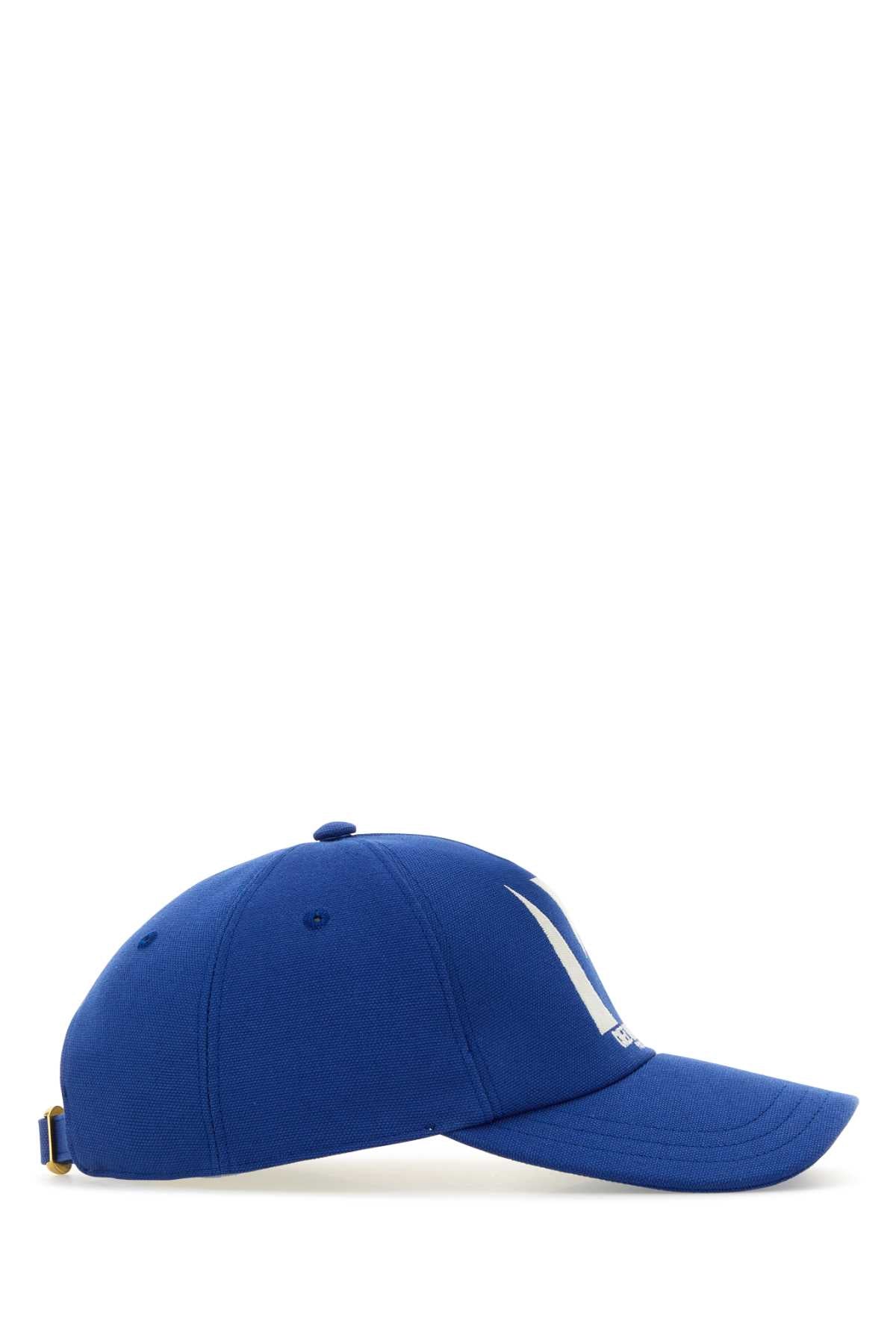 Valentino Garavani Men Electric Blue Cotton Baseball Cap