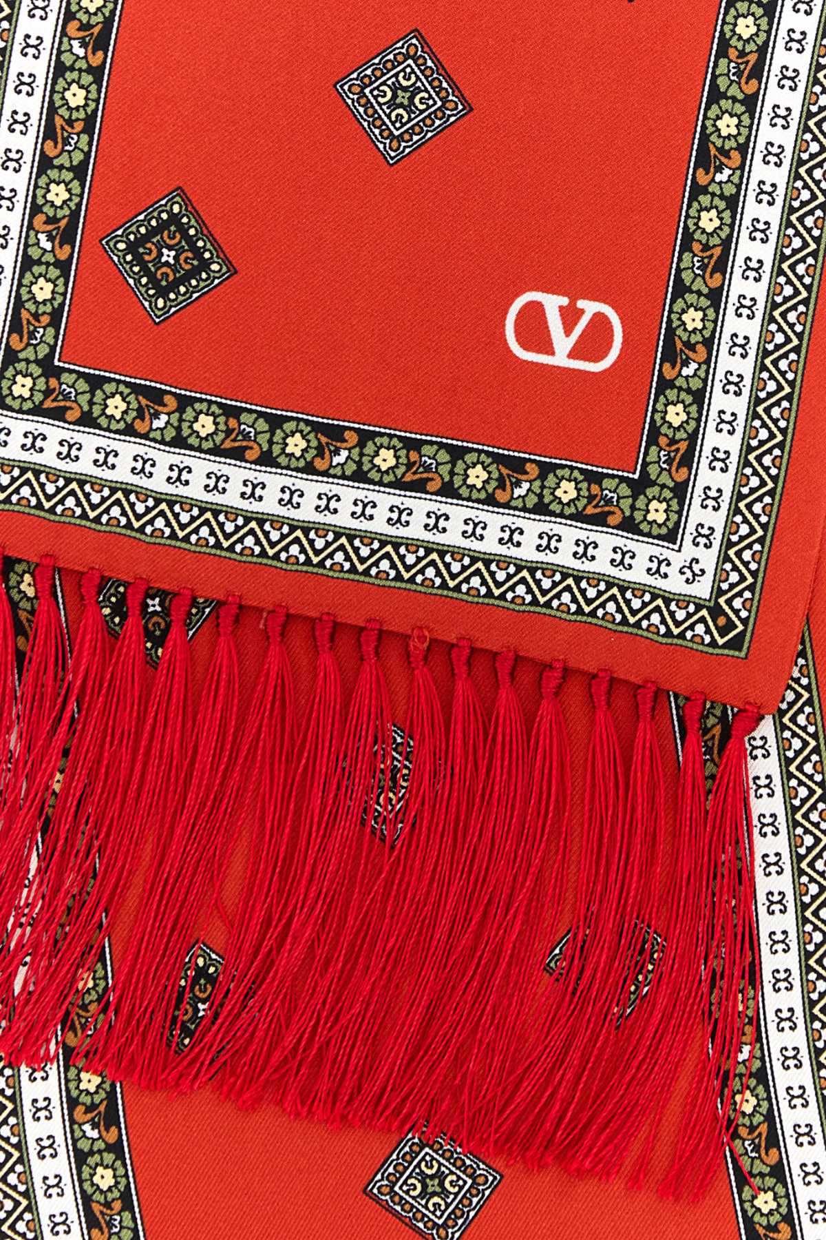 Valentino Garavani Men Printed Silk Bandeaux Chamber Foulard