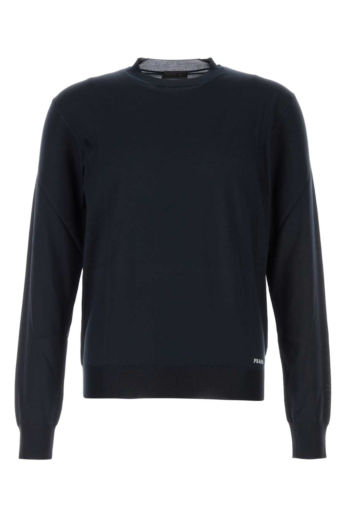 Prada Men Blue Silk Sweater