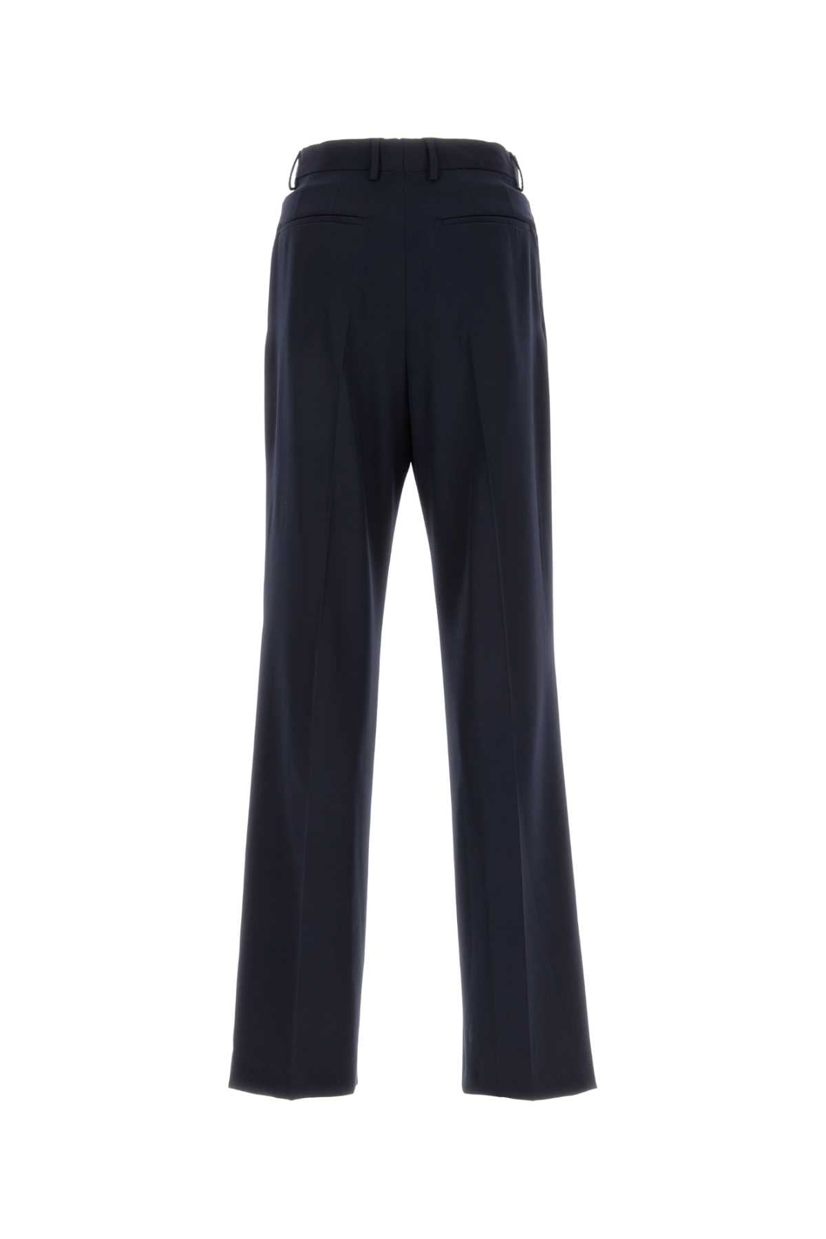 Dries Van Noten Men Navy Blue Wool Panrom Pant