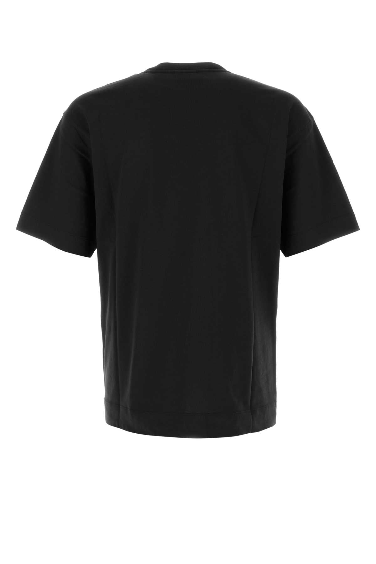 Dries Van Noten Men Black Cotton Heli T-Shirt