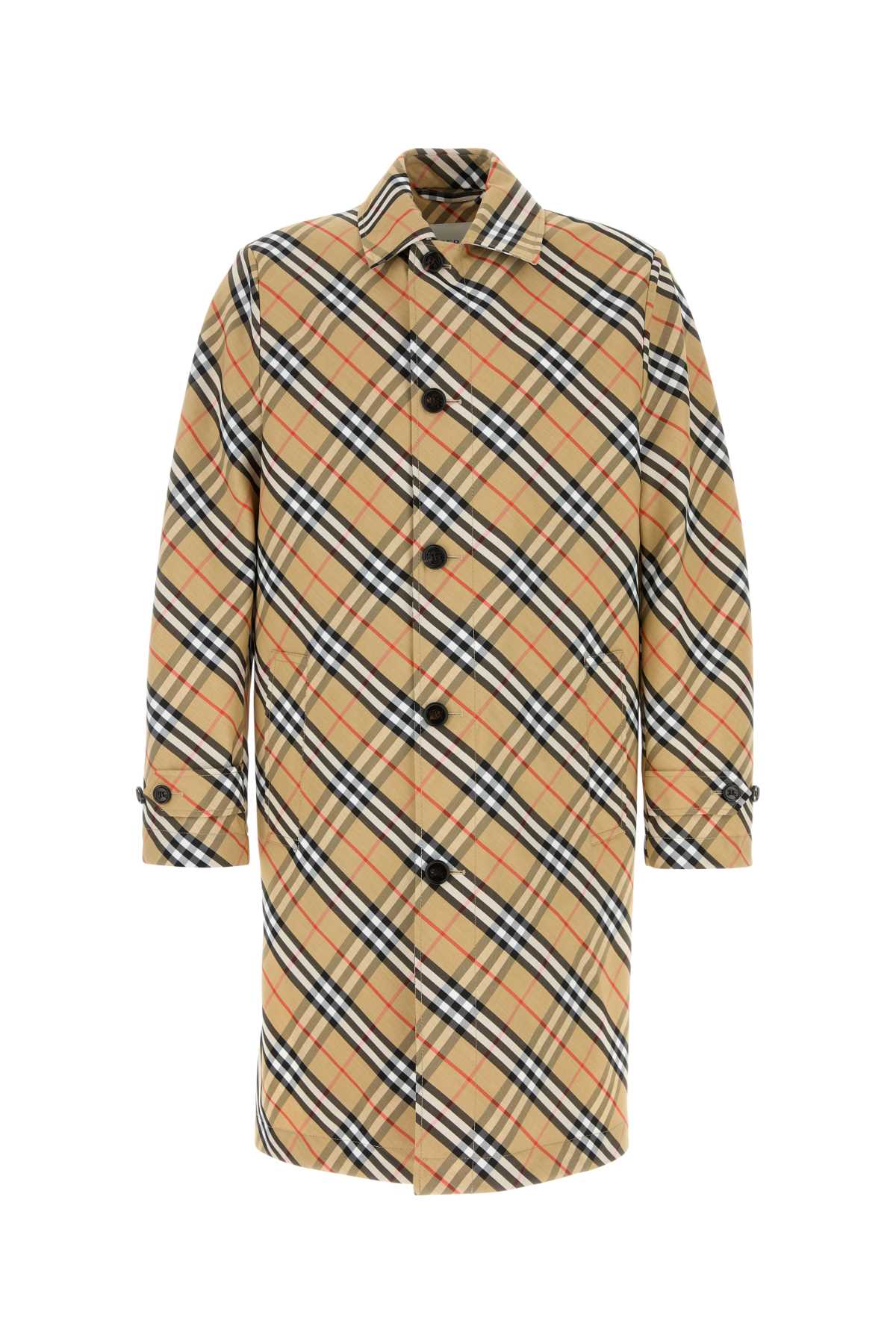 Burberry Men Embroidered Polyester Trench Coat