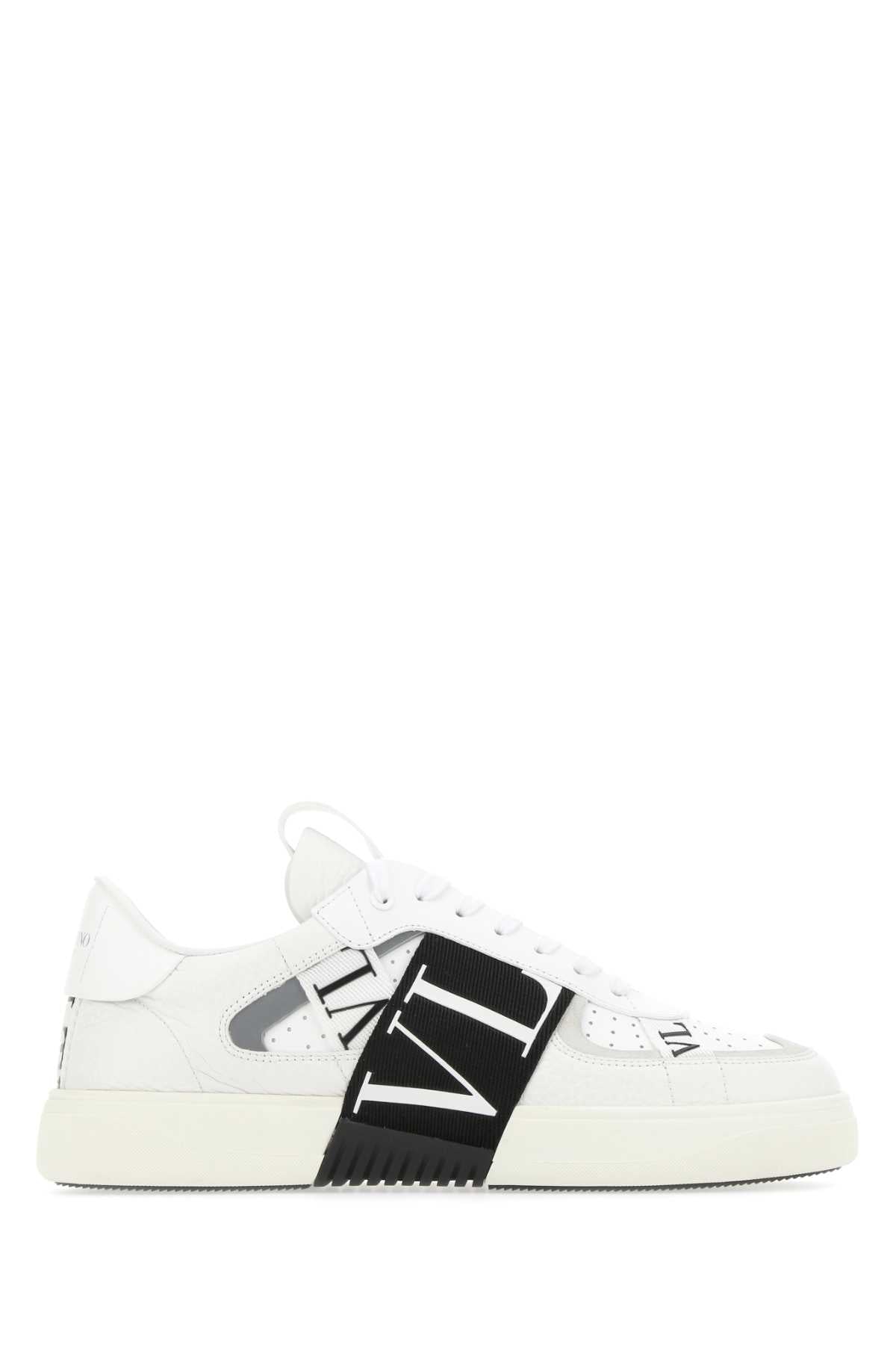 Valentino Garavani Men White Leather Vl7n Sneakers