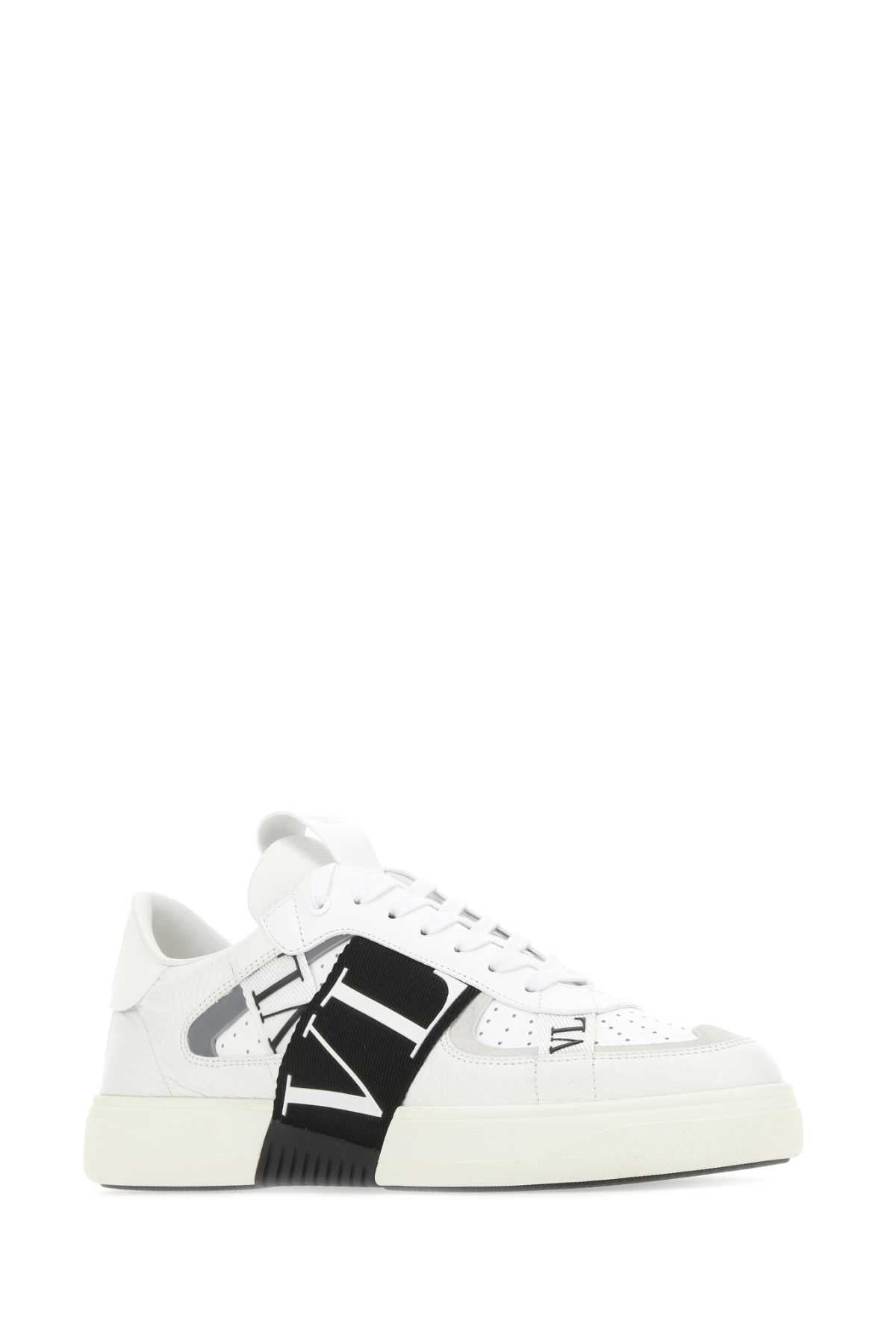 Valentino Garavani Men White Leather Vl7n Sneakers