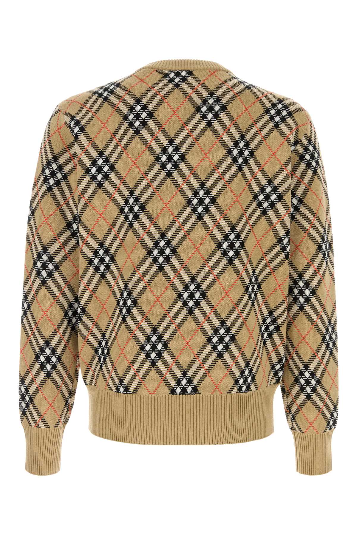 Burberry Men Embroidered Wool Blend Sweater