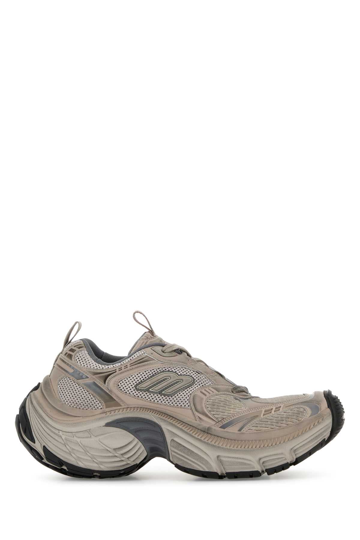 Balenciaga Men Cappuccino Mesh And Rubber 6Xl Sneakers