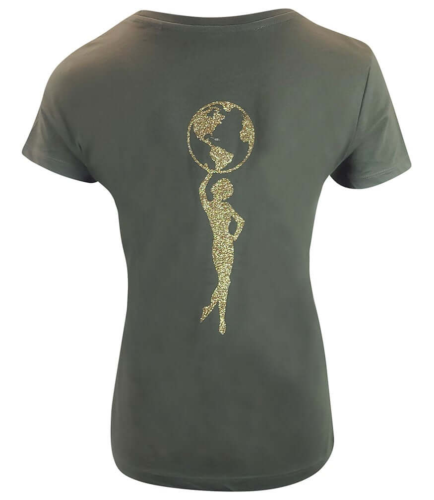 Designing Hollywood  X Madison Maison™ Cotton Army Green Star Lady T Shirt