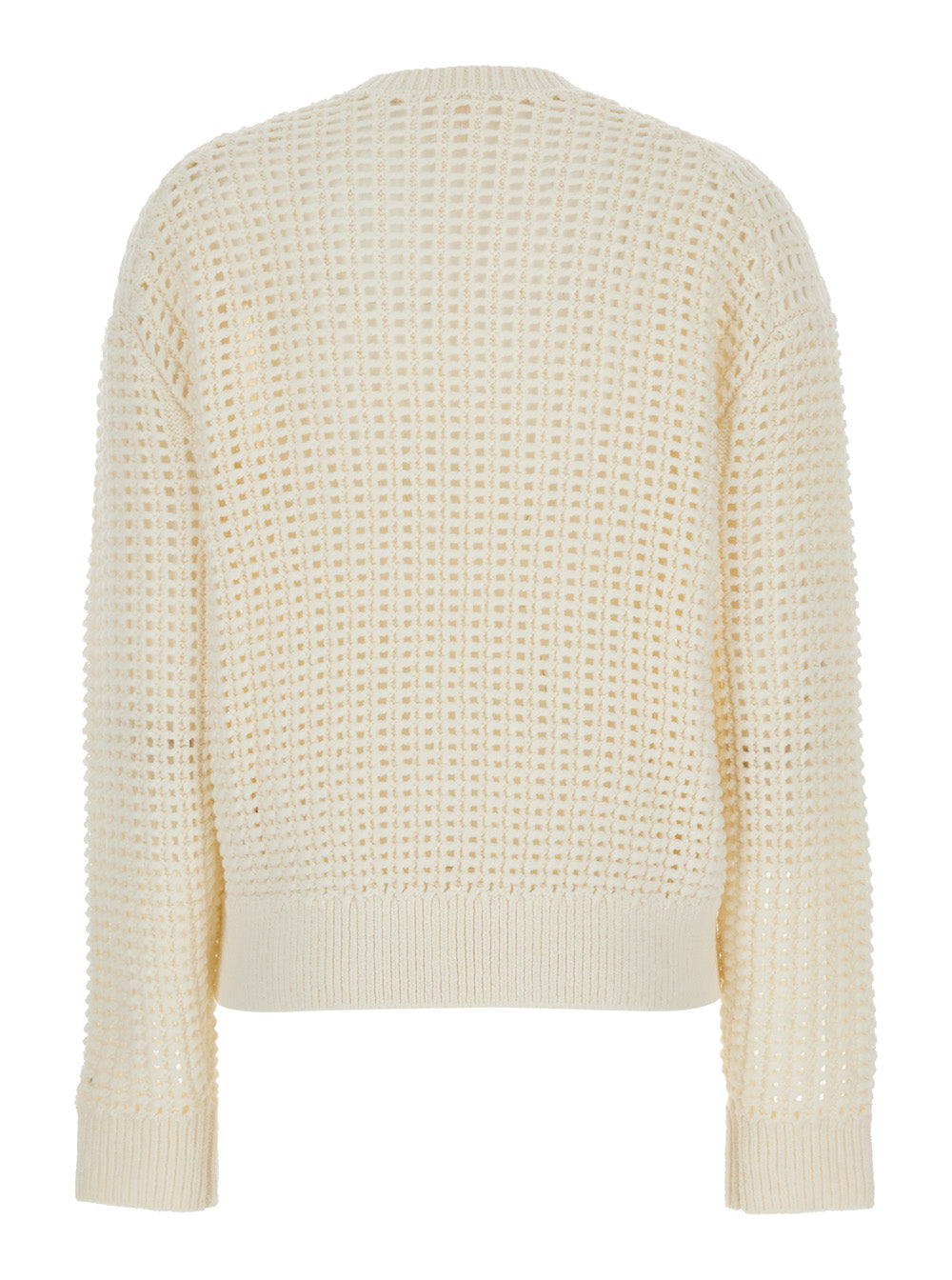 Givenchy Women White Sweater With 4G Detail In Openwork Knit Woman