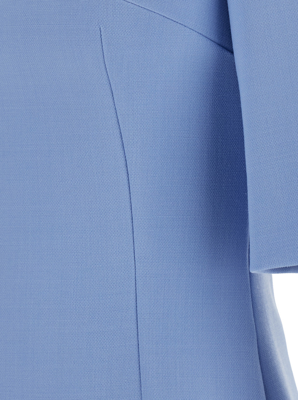 Dolce & Gabbana Women Light Blue Midi Fit And Flare Dress In Wool Woman