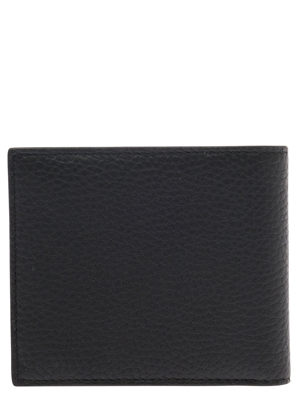 Dolce & Gabbana Men Black Bifold Wallet With Quilted Leather In Leather Man