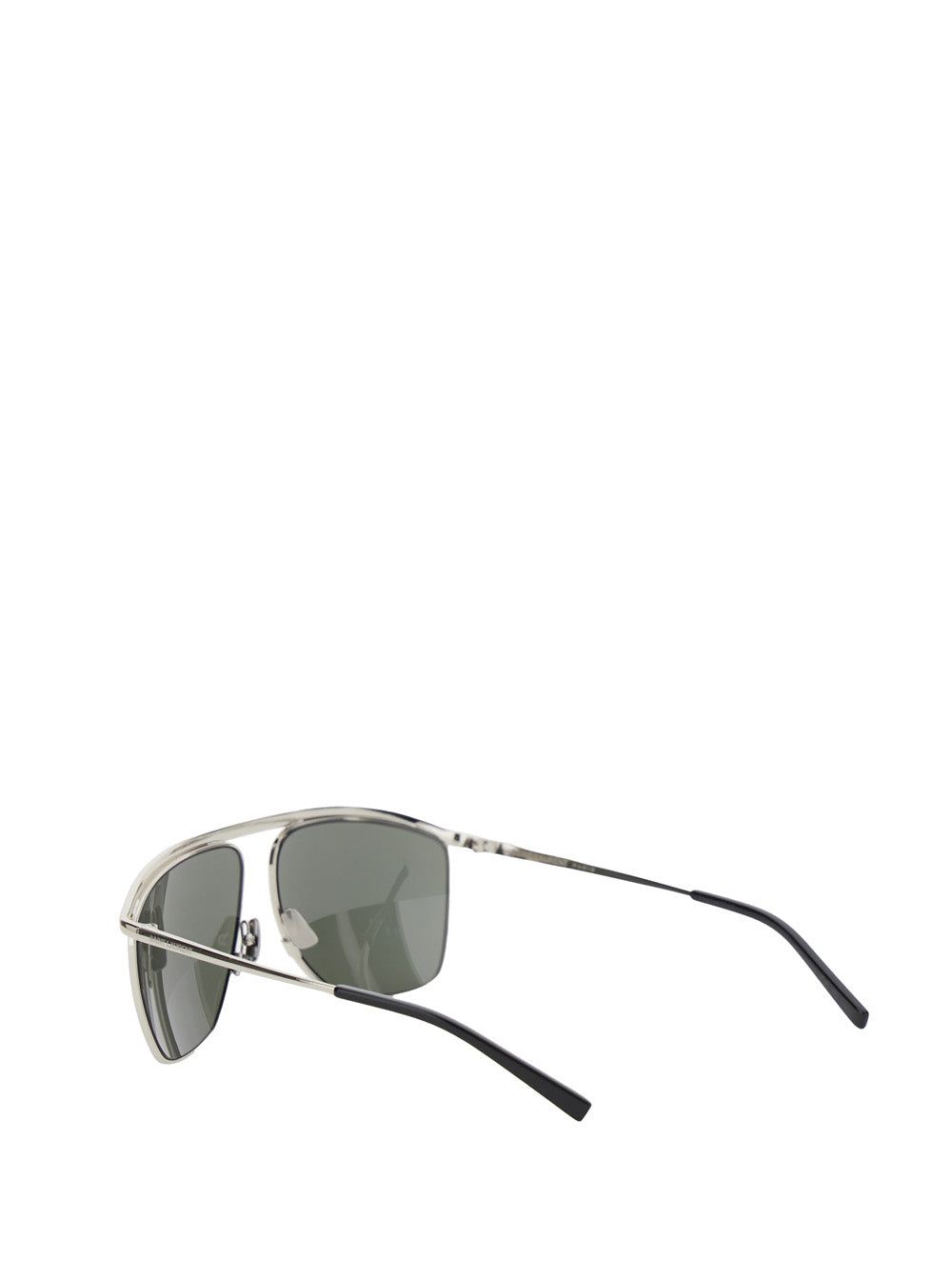 Saint Laurent Women 'Sl 820' Metallic Aviator Sunglasses With Nylon Lenses And Curved Top Bar In Metal Woman