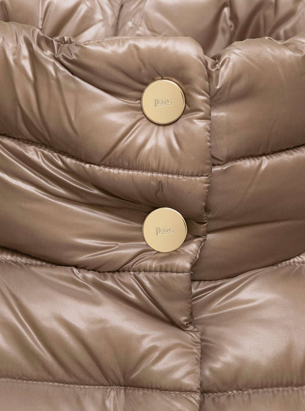 Herno Women Herno Woman's Amelia Taupe Colored Nylon Down Jacket