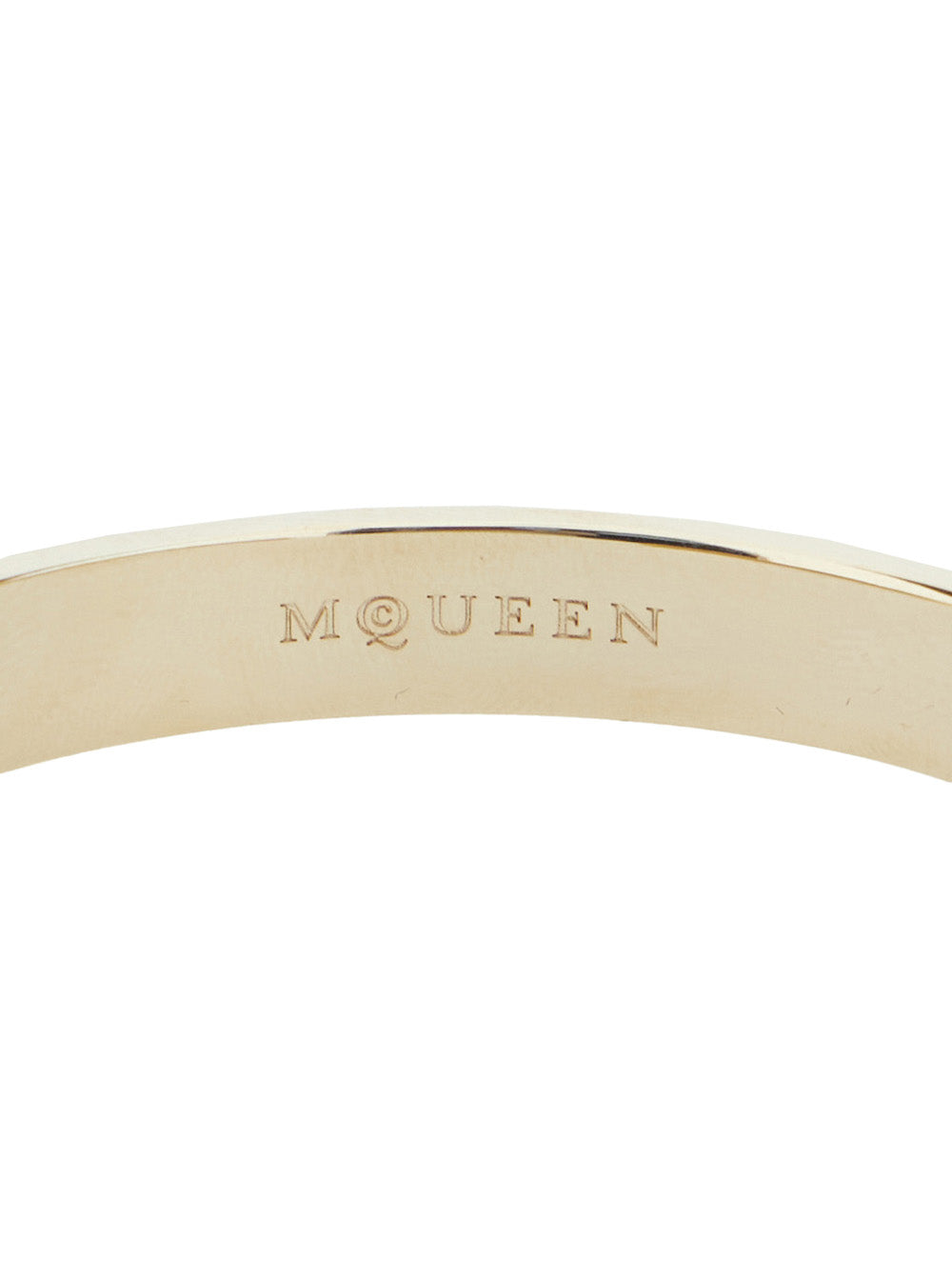 Alexander Mcqueen Women Black Bracelet With Skull Embellishment In Brass Woman