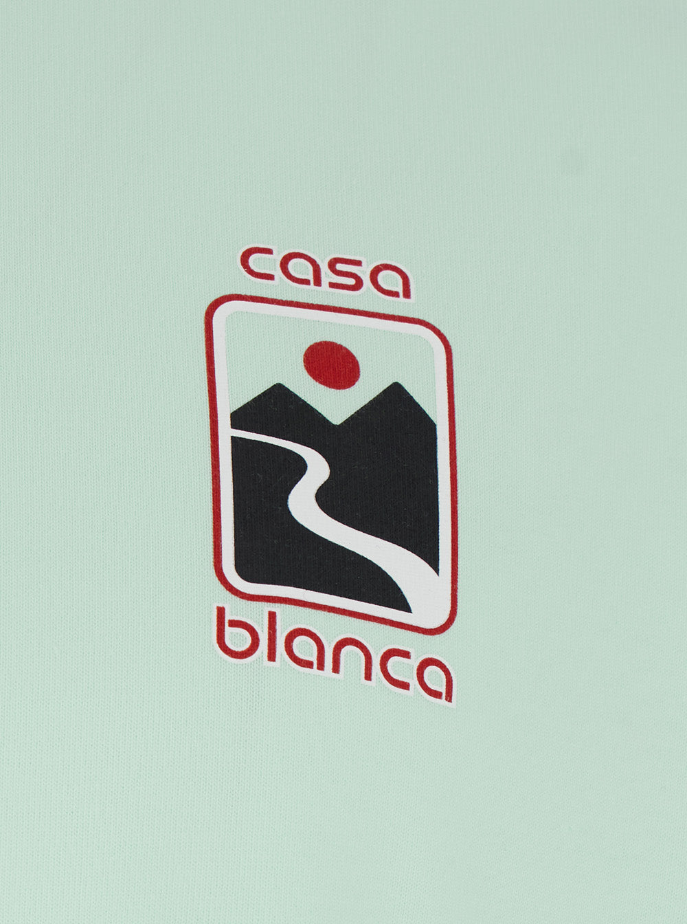 Casablanca Men Green T-Shirt With Crewneck And Logo On The Front And Maxi Logo On The Back In Cotton Man