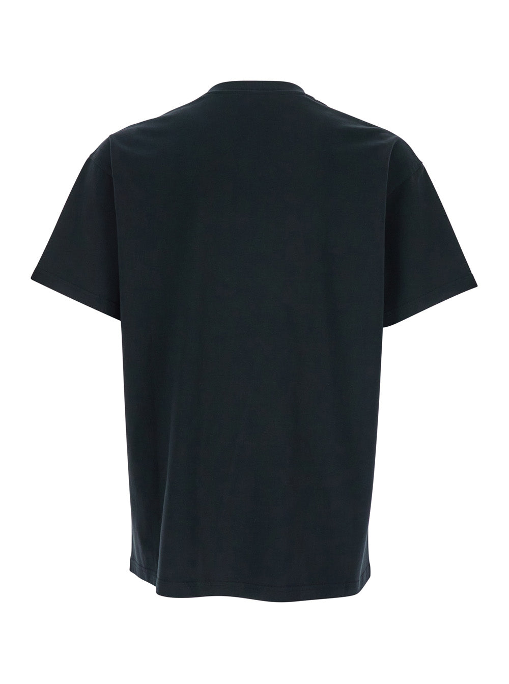 Givenchy Men Black Crewneck T-Shirt With Logo Patch On The Front In Cotton Man