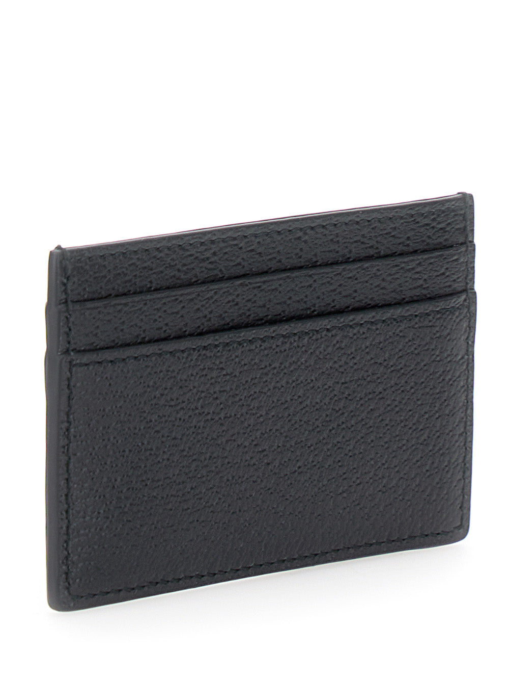 Gucci Men Black 'Gg Marmont' Cardholder With Aged-Gold Logo In Leather Man