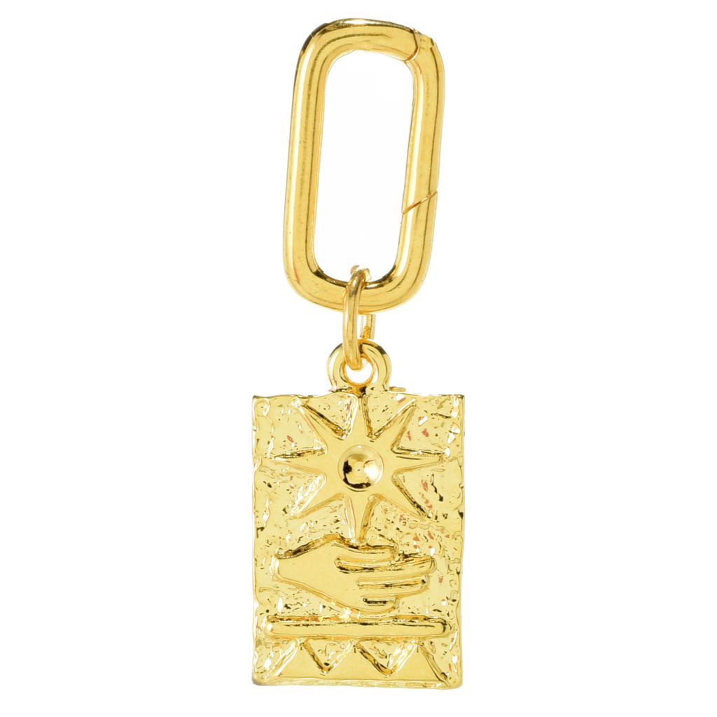 MAYAMAR 24K Gold Plated Polished Choice of Motif Enhancer Pendant by Steals