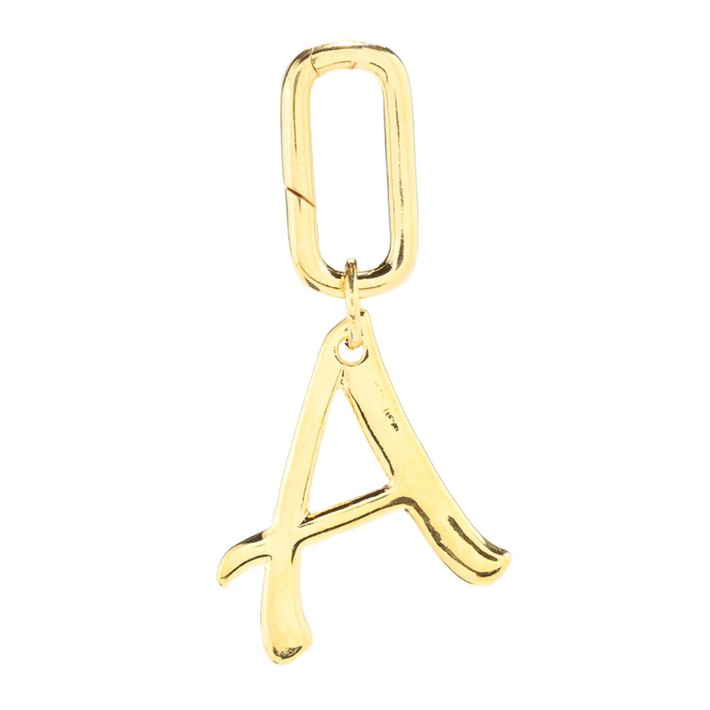 MAYAMAR 24K Gold Plated Polished Choice of Initial Enhancer Pendant by Steals