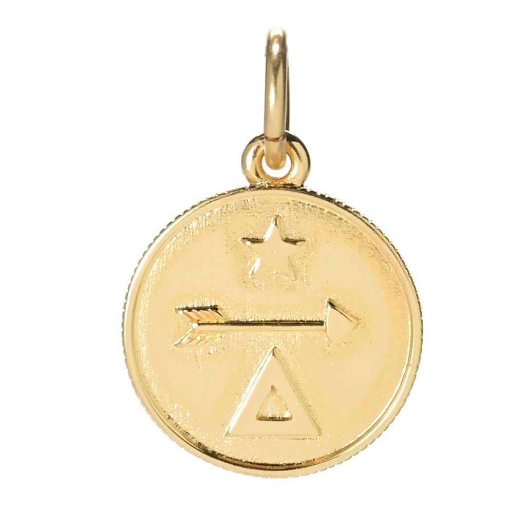 MAYAMAR 24K Gold Plated Star, Arrow & Pyramid Lucky Charm Pendant by Steals