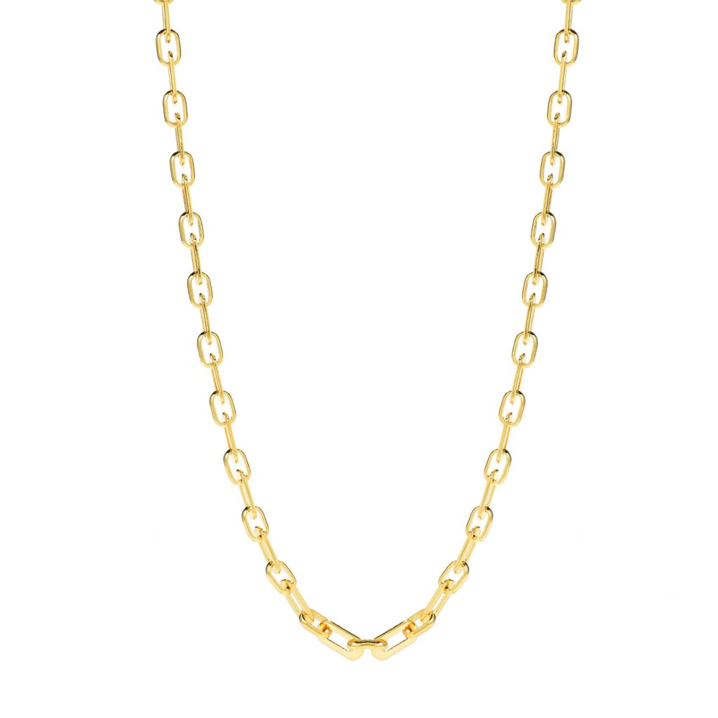 MAYAMAR 24K Gold Plated Chunky Flat Paperclip Link Toggle Necklace by Steals