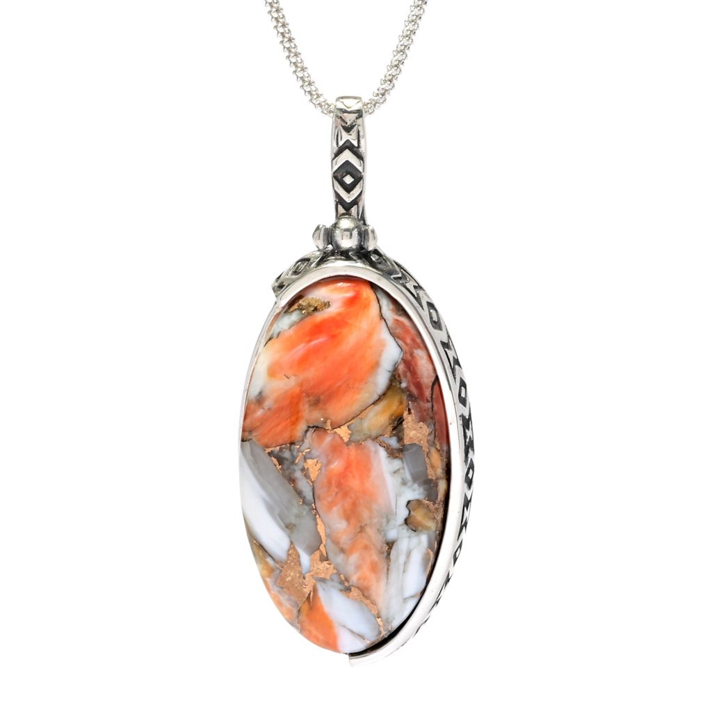 Southwest Elements Choice of Shape Spiny Oyster Pendant w/ Chain by Steals