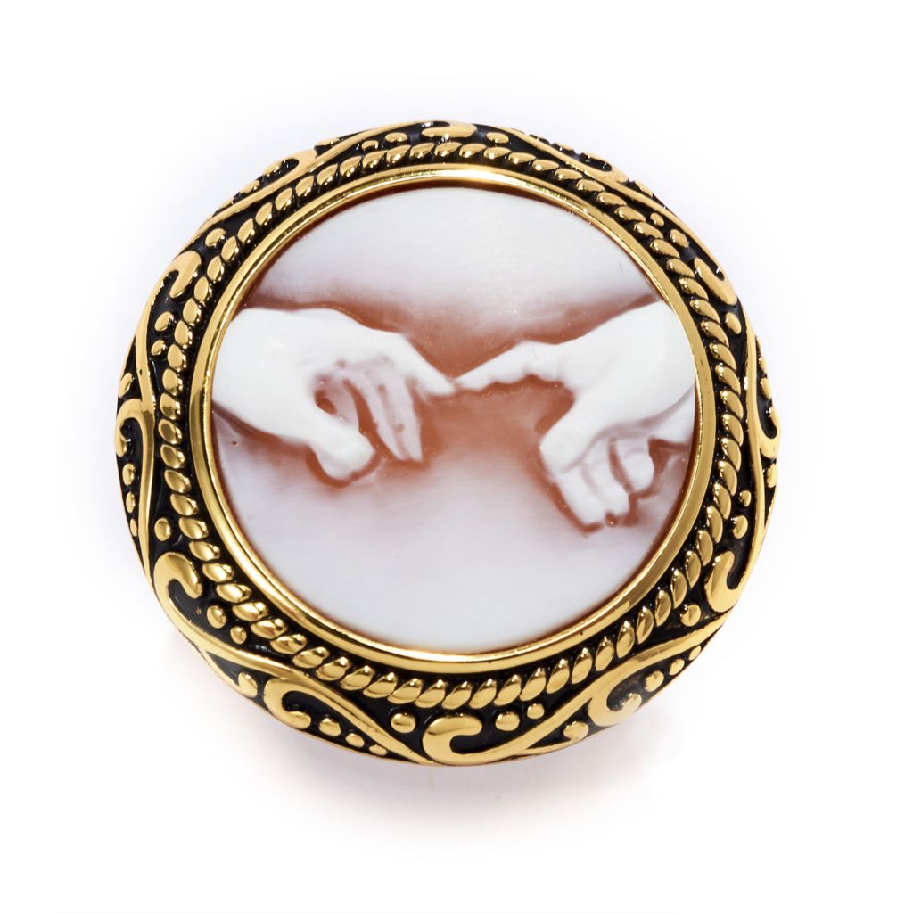 Cameo Italiano "Acropolis" Artist Series 18mm Shell Choice of Cameo Ring by Steals