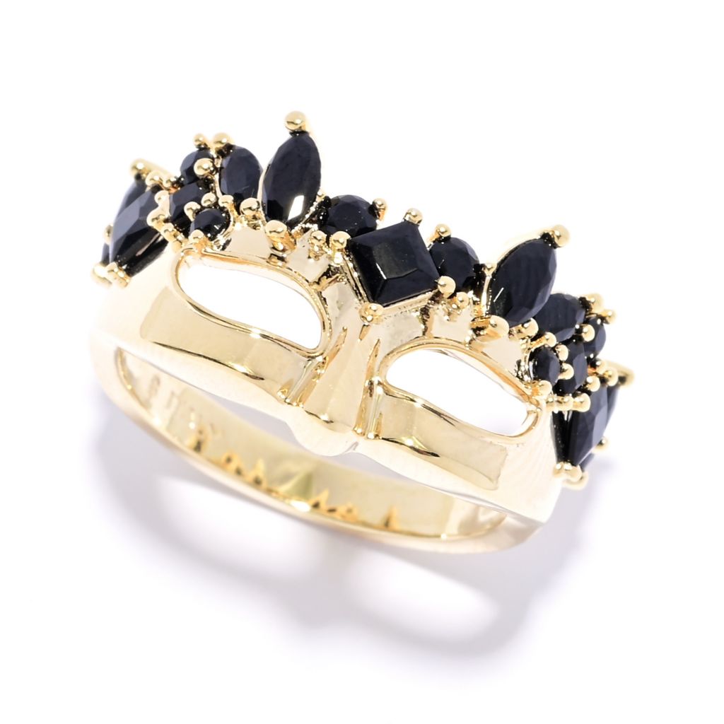 Toscana Italiana 18K Gold Plated 1.71ctw Choice of Gem Venetian Mask Ring by Steals