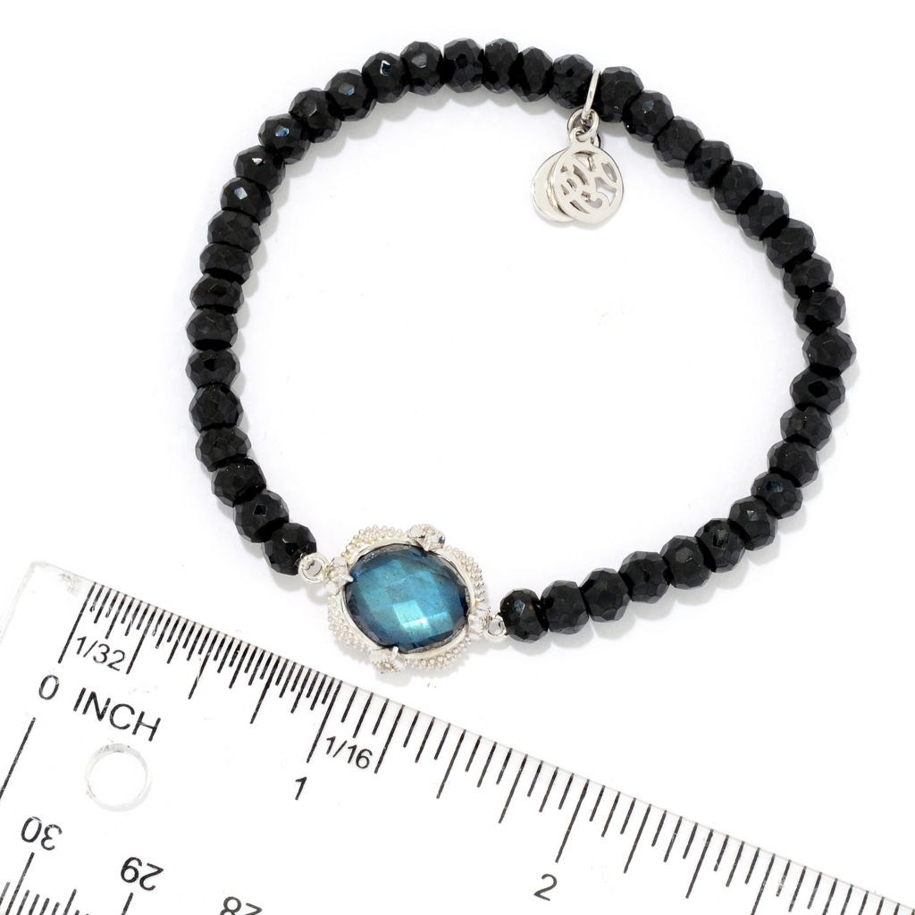 Hilary Joy SS 6.75" or 7.25" Gem & Labradorite Doublet Bracelet by Steals