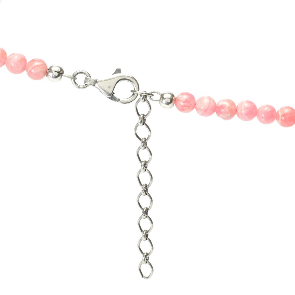 Southwest Elements 98.4ctw Rhodochrosite Concho Necklace by Steals