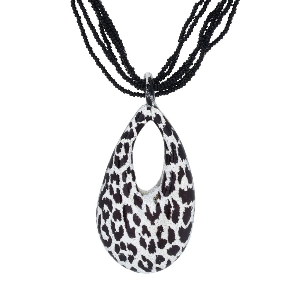 Toscana Italiana 18K Gold Plated Choice of Animal Print Murano Glass Necklace by Steals