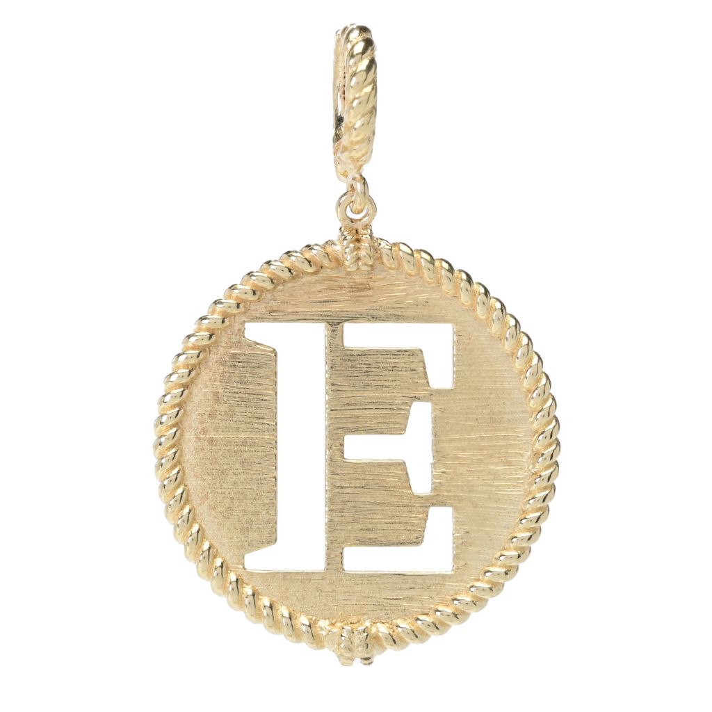 Passport to Turkey Gold Plated Choice of Cutout Initial Enhancer Pendant by Steals