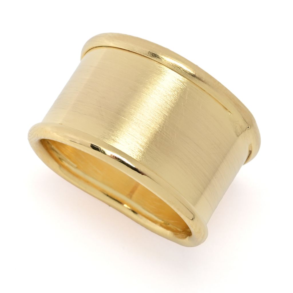 Toscana Italiana 18K Gold Plated Choice of Finish Etruscan Band Ring by Steals