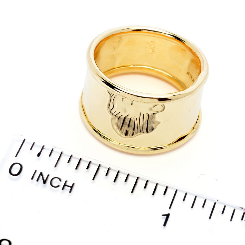 Toscana Italiana 18K Gold Plated Choice of Finish Etruscan Band Ring by Steals