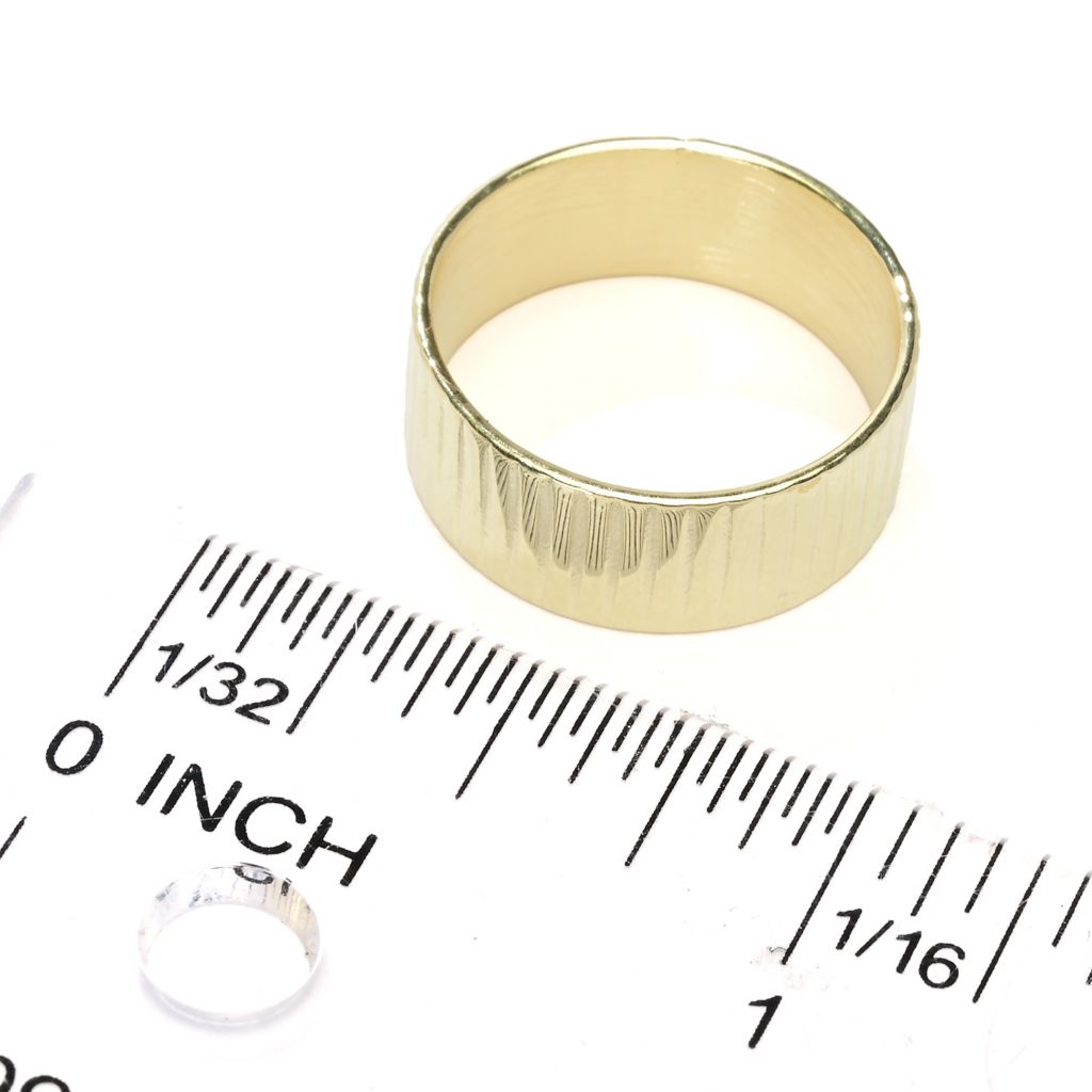 Toscana Italiana 18K Gold Plated Choice of Finish Band Ring by Steals