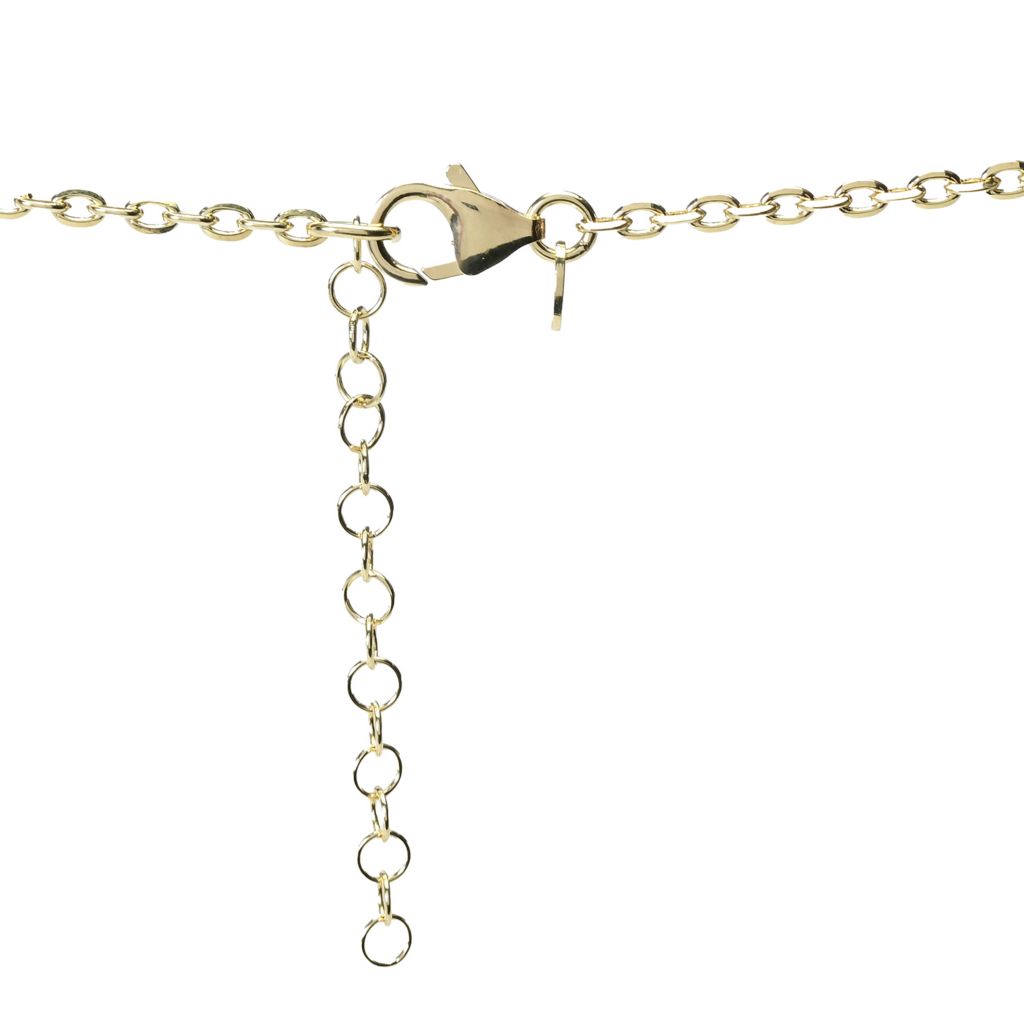 Toscana Italiana 18K Gold Plated Choice of Gem Padlock Pendant w/ Chain by Steals