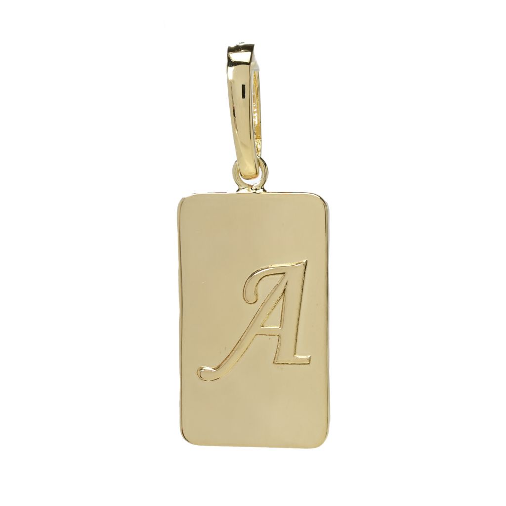 Toscana Italiana 18K Gold Plated Choice of Initial Enhancer Pendant by Steals