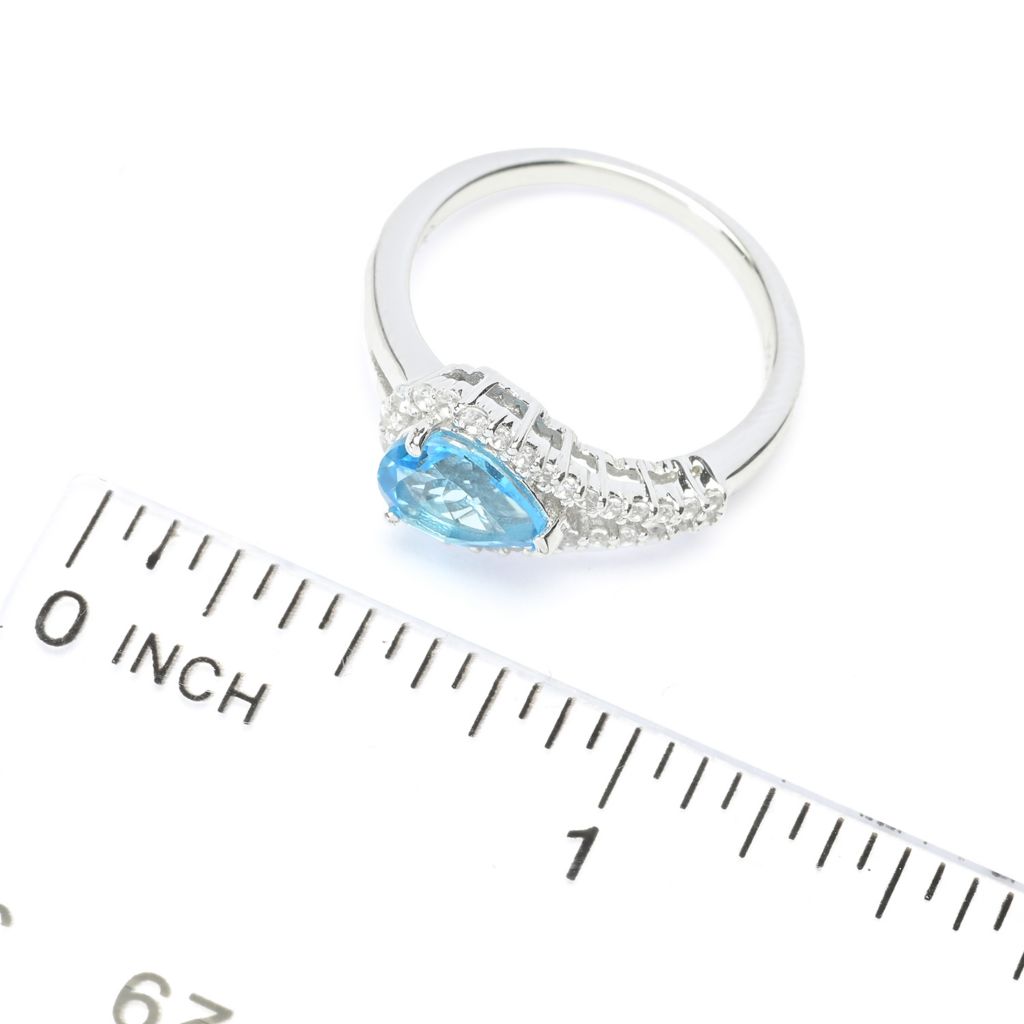 Gem Treasures Choice of Pear Shape Gem & Zircon East-West Ring by Steals