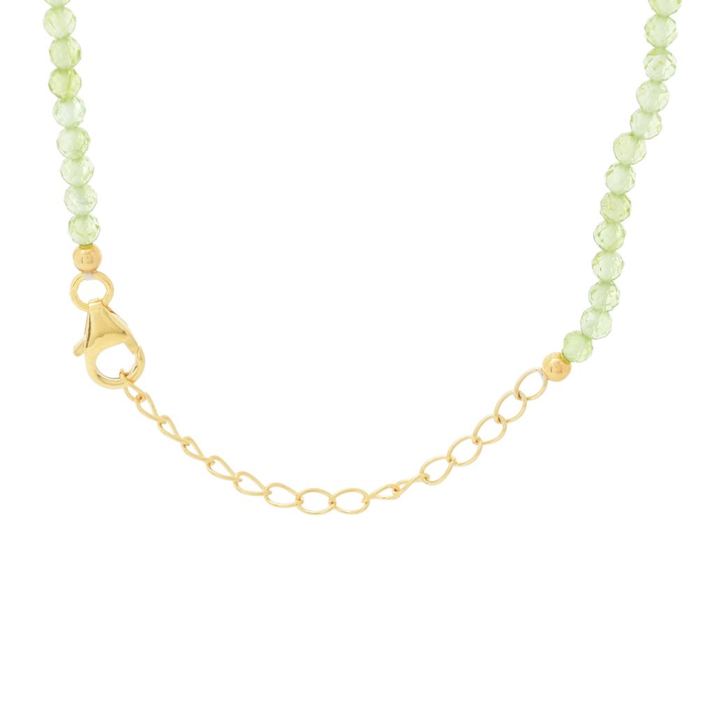 Gem Treasures 18K Vermeil Choice of Gem Crystal Charm Beaded Necklace by Steals