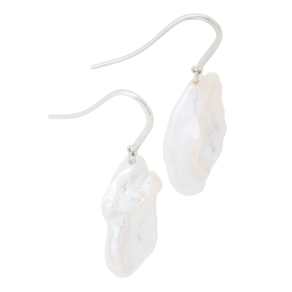 Imperial Pearl Freshwater Cultured Keshi Pearl 1.25" Drop Earrings by Steals