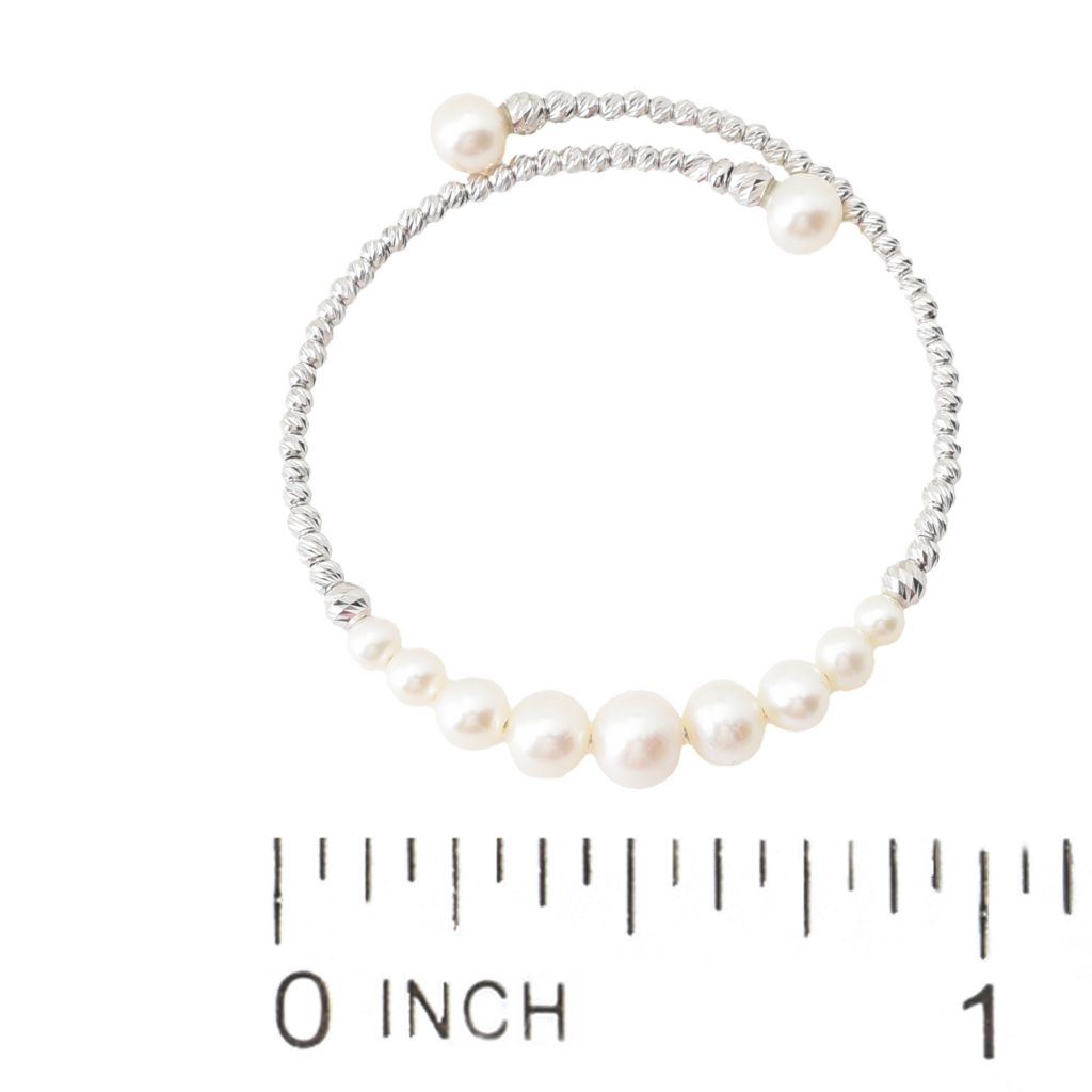 Imperial Pearl Freshwater Cultured Pearl Graduated Bead Cuff Bracelet by Steals