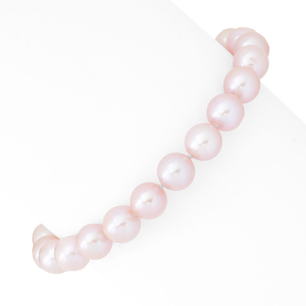 Imperial Pearl Freshwater Cultured Pink Pearl Strand 7.5" Bracelet by Steals