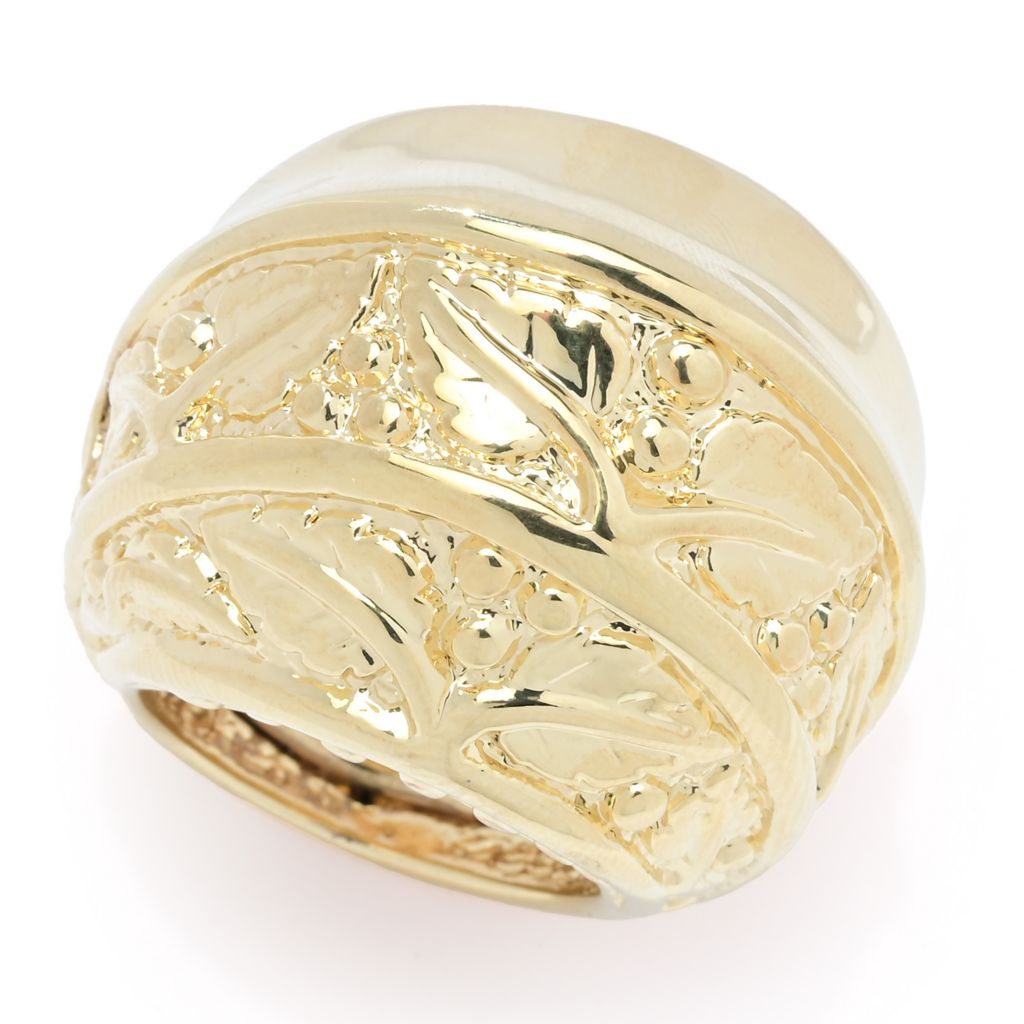 Graziella 23K Gold Plated Openwork Detailed Dome Ring by Steals