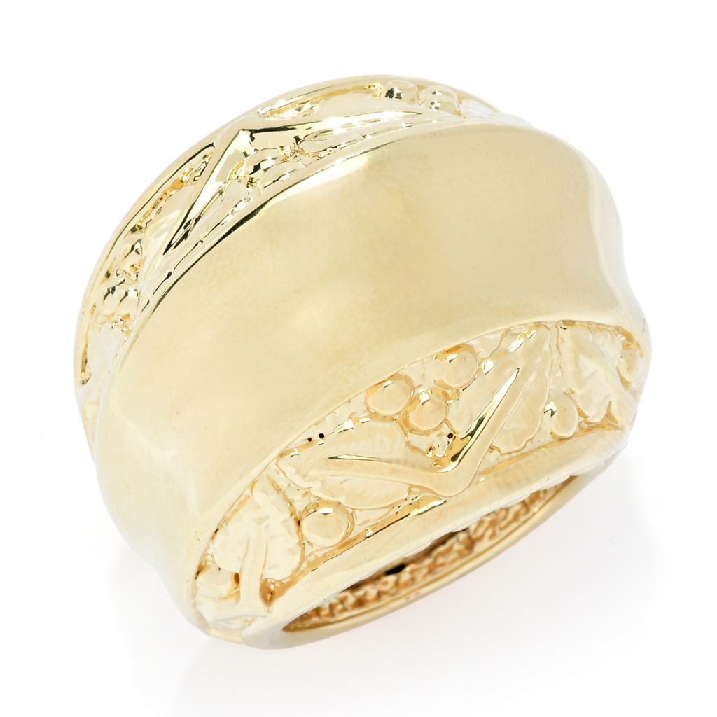 Graziella 23K Gold Plated Openwork Detailed Dome Ring by Steals
