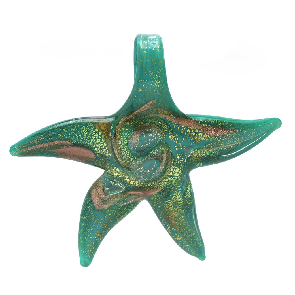 Il Murano di Francesca 53x50mm Murano Glass Starfish Pendant by Steals